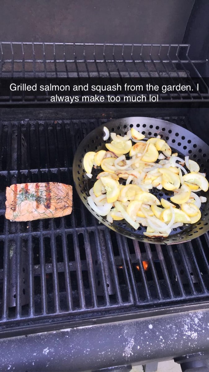 Grilled Salmon & Squash